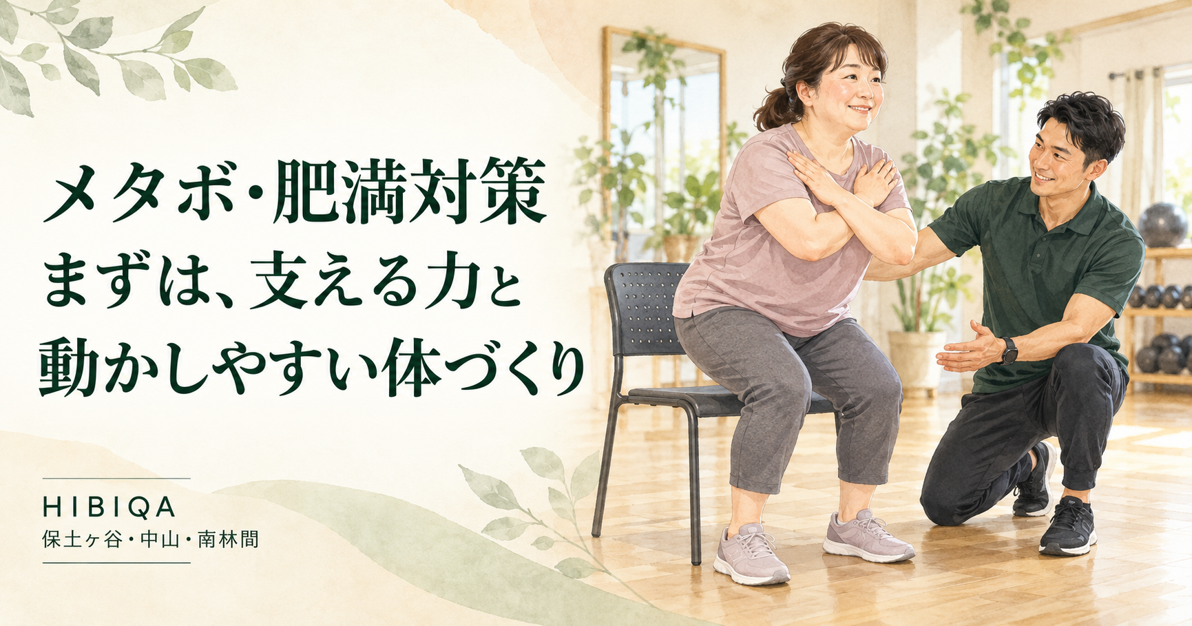 メタボ・肥満対策は何から始める？筋トレと動かしやすい体づくり｜HIBIQA